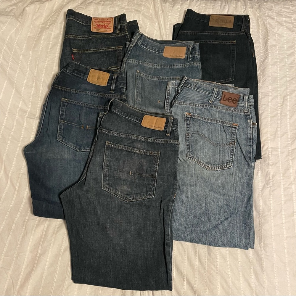Mens Denim Jean Bundle/Lot of 6